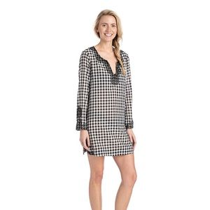 Vineyard Vines Black & White Gingham Cover-Up